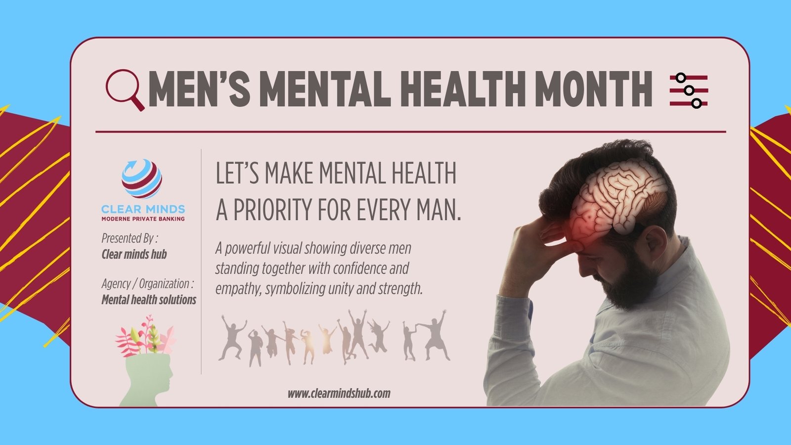 Mens mental health month}{ Clear Minds Hub