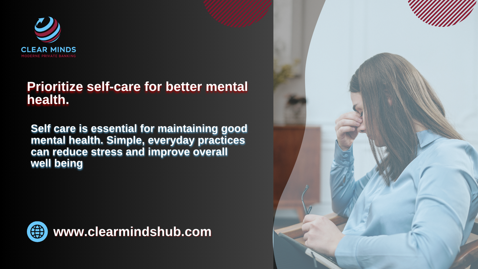 Self-care for mental health and well-being.