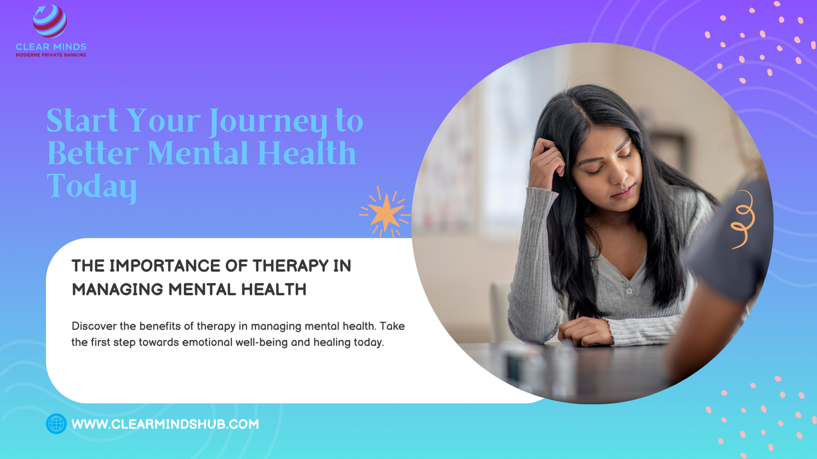 Therapist helping patient manage mental health